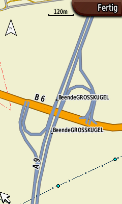 Fehlerhafte Anzeige der Autobahn