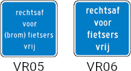 Rechtsaf voor fietsers vrij