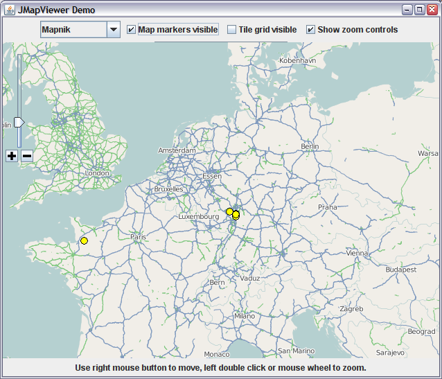 JMapViewer demo app screenshot