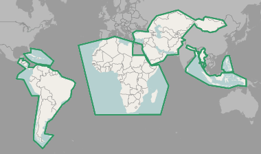 Geographic coverage of Hot Exports (8 Sep 2014)