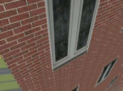 building:material=brick on OSM2World