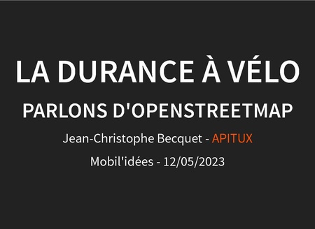 Parlons d’OpenStreetMap