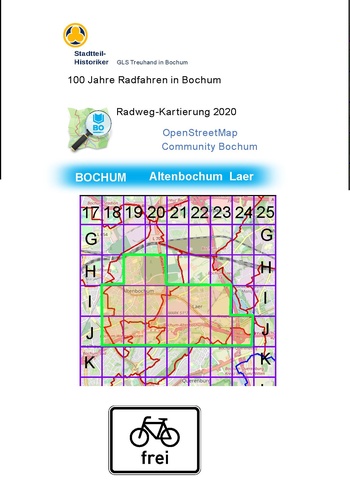 Auszug Atlas Bochum Altenbochum, Laer