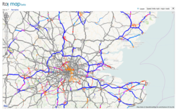 Speed limits on major roads in the UK