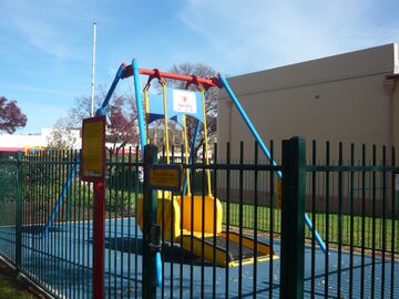 playground=swing wheelchair=yes walking_disability=yes Swing for wheelchair users or other disabled persons