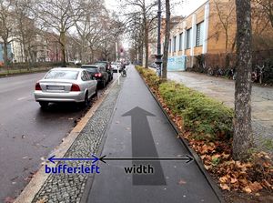 Radweg Gneisenaustraße beschriftet.jpg