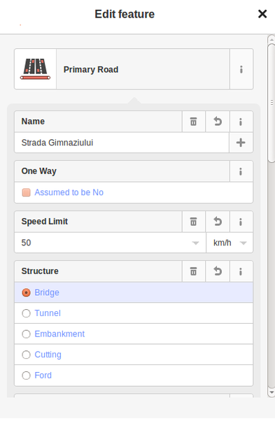 Attributes of the newly mapped structure.