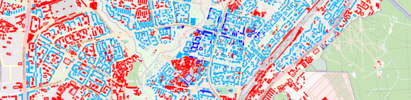 Showing building heights in the north of Moscow