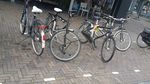 Bicycles parked on the floor