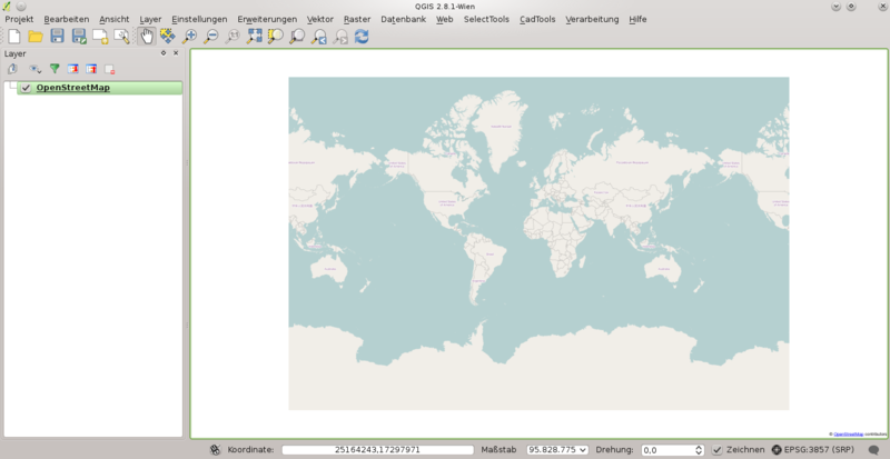 OpenStreetMap Layer geladen