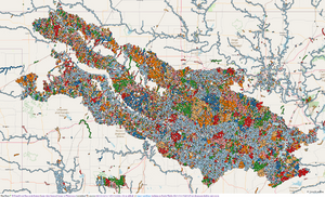 Waterway map of Oklahoma before mechanical edit