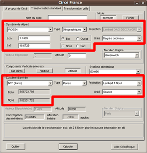 conversion de coordonnées