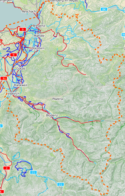 Screenshot JOSM mit OpenCycleMap, nach Projektende