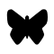 Butterfly black white.svg