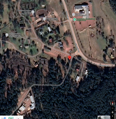 Kastelholm DiscGolfPark shown on GoogleMaps - sattellite base layer