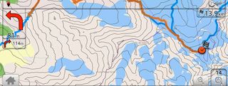 nogagoMaps Contour lines on offline Map